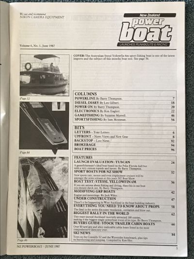 VINTAGE MAGAZINE: Power Boat New Zealand - Vol.4 - No.1 - June 1987