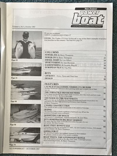 VINTAGE MAGAZINE: Power Boat New Zealand - Vol.4 - No.5 - October 1987