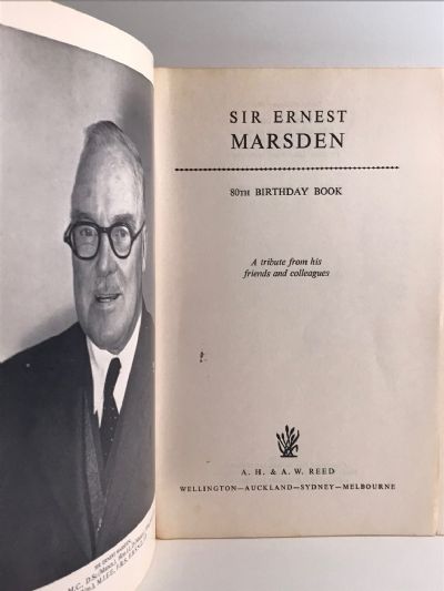 SIR ERNEST MARSDEN: 80th Birthday Book
