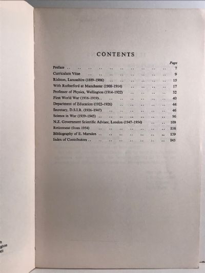 SIR ERNEST MARSDEN: 80th Birthday Book
