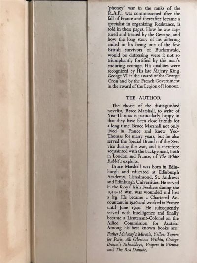 THE WHITE RABBIT: The Story of Wing Commander F. F. E. Yeo-Thomas G.C