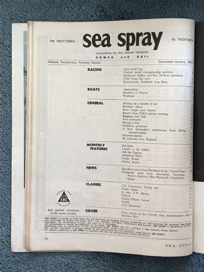 VINTAGE MAGAZINE: Sea Spray - Vol. 24, No. 11 - Dec 1969 / Jan 1970