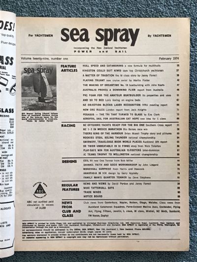 VINTAGE MAGAZINE: Sea Spray / Power & Sail - Vol. 29, No. 1 - February 1974