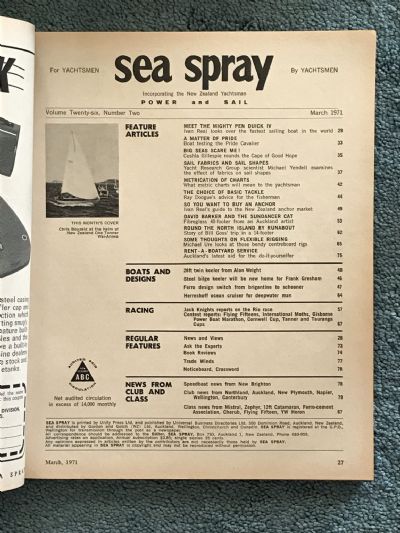 VINTAGE MAGAZINE: Sea Spray / Power & Sail - Vol. 26, No. 2 - March 1971