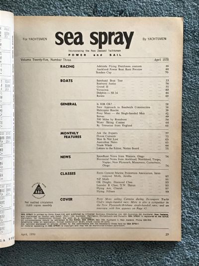 VINTAGE MAGAZINE: Sea Spray / Power & Sail - Vol. 25, No. 3 - April 1970