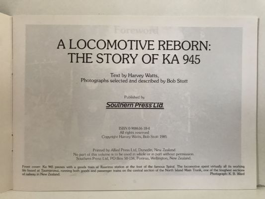 A LOCOMOTIVE REBORN: The Ka 945 Story