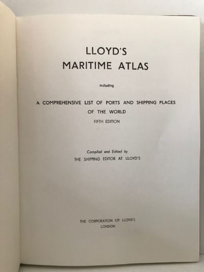 LLOYD'S MARITIME ATLAS: 5th Edition