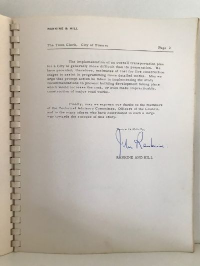 TIMARU TRANSPORTATION STUDY: September 1966