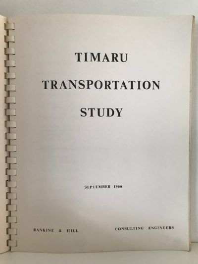 TIMARU TRANSPORTATION STUDY: September 1966