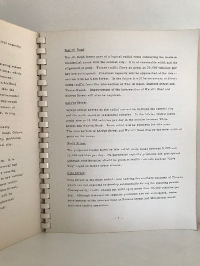 TIMARU TRANSPORTATION STUDY: September 1966
