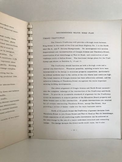 TIMARU TRANSPORTATION STUDY: September 1966