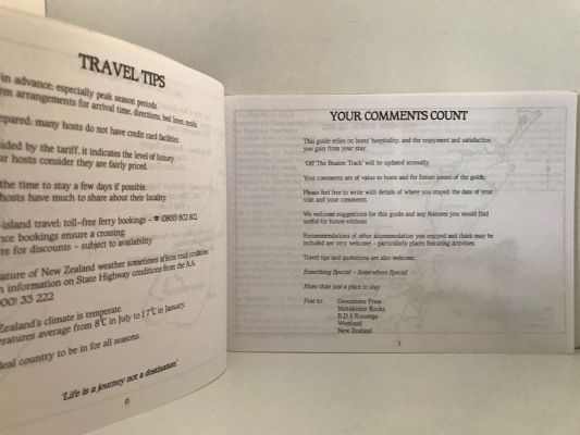 OFF THE BEATEN TRACK IN NEW ZEALAND: The Accommodation Guide 1997