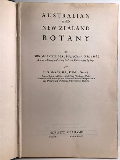 AUSTRALIAN AND NEW ZEALAND BOTANY