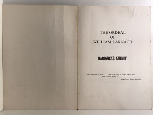 THE ORDEAL OF WILLIAM LARNACH