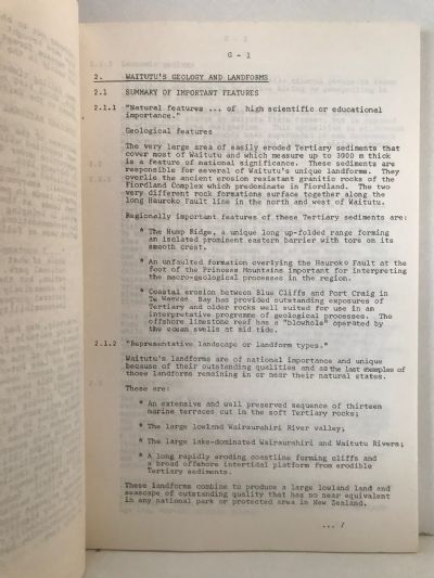 WAITUTU: The Track to Preservation