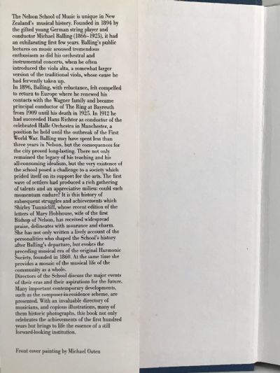 RESPONSE TO A VISION: The first hundred years of the Nelson School of Music