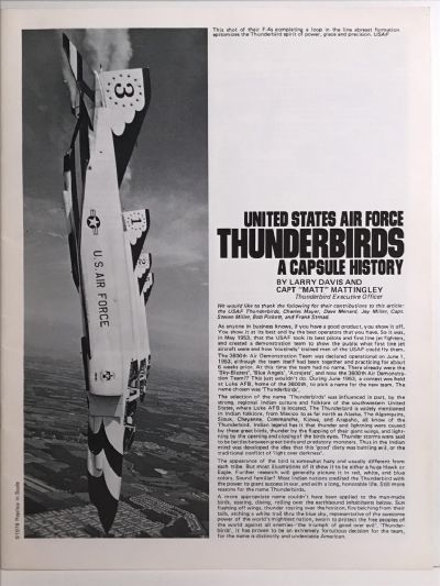 US AIR FORCE: Thunderbirds - A Capsule History