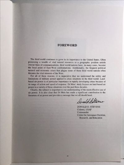 LAND-BASED AIR POWER IN THIRD WORLD CRISES