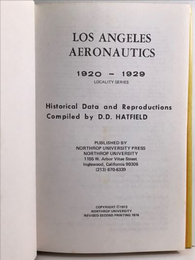 LOS ANGELES AERONAUTICS 1920-1929