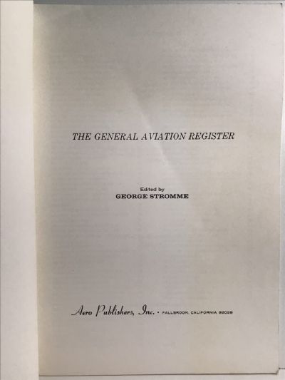 THE GENERAL AVIATION REGISTER 1969