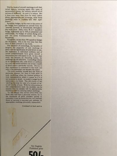 AIRCRAFT CAMOUFLAGE AND MARKINGS 1907-1954