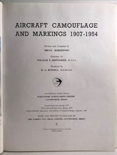 AIRCRAFT CAMOUFLAGE AND MARKINGS 1907-1954