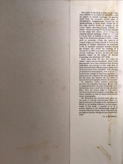 AIRCRAFT CAMOUFLAGE AND MARKINGS 1907-1954