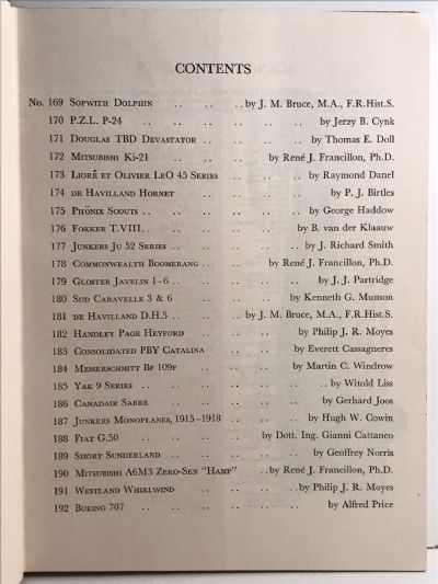 AIRCRAFT PROFILES 169 - 192