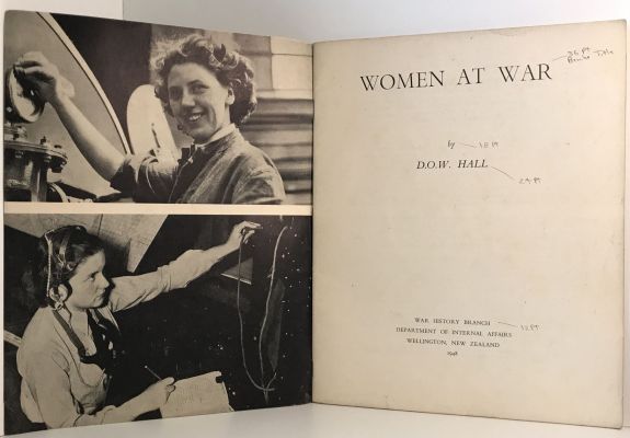WOMEN AT WAR: New Zealand in WW2 Official History