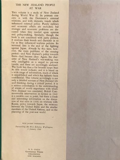 THE NEW ZEALAND PEOPLE AT WAR: Political and Internal Affairs