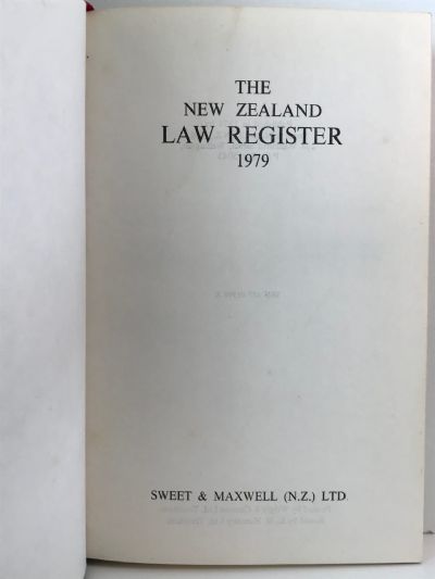 THE NEW ZEALAND LAW REGISTER 1979