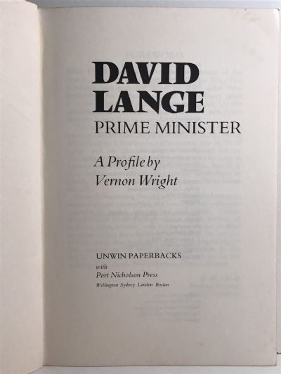 DAVID LANGE: Prime Minister