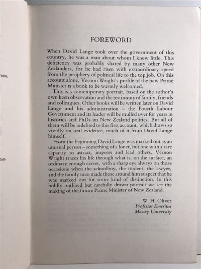 DAVID LANGE: Prime Minister