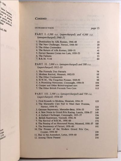 FORMULA ONE: Grand Prix Racing Since 1946