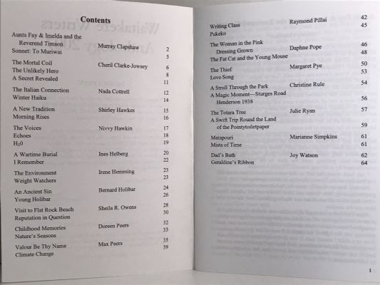 WAITAKERE WRITERS ANTHOLOGY 2007