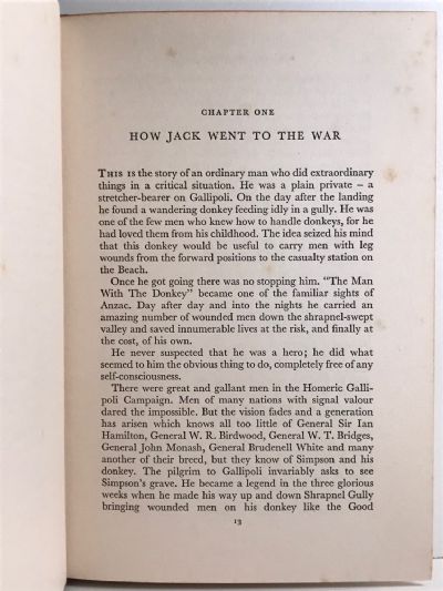 THE MAN WITH THE DONKEY: John S. Kirkpatrick  The Good Samaritan of Gallipoli