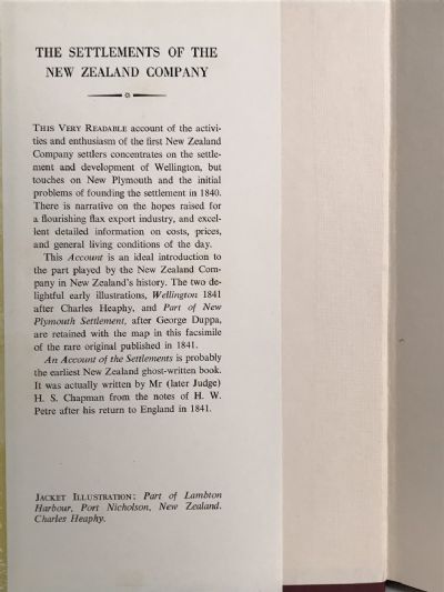 An Account of THE SETTLEMENTS of the NEW ZEALAND COMPANY