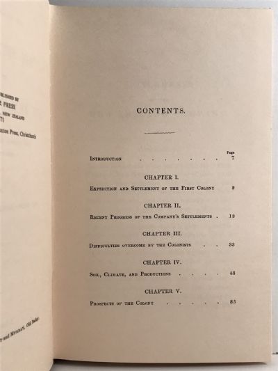 An Account of THE SETTLEMENTS of the NEW ZEALAND COMPANY