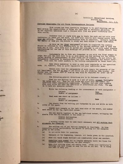 ROYAL NZ AIR FORCE PRE-ENTRY COURSE for MAINTENANCE GROUP