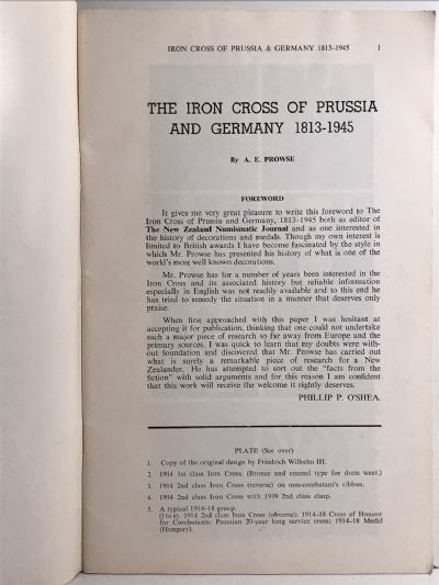THE IRON CROSS OF PRUSSIA AND GERMANY