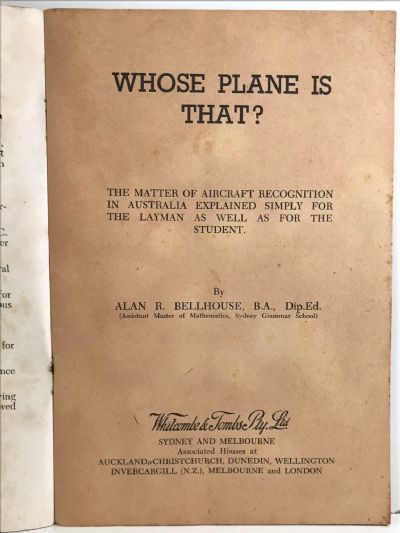 WHOSE PLANE IS THAT? Aircraft Identification