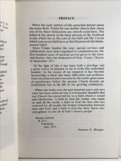 A HUNDRED YEARS OF WORSHIP: Holy Trinity 1873-1973