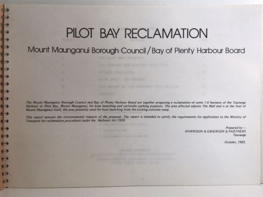 PILOT BAY RECLAMATION: Environmental Impact Assessment