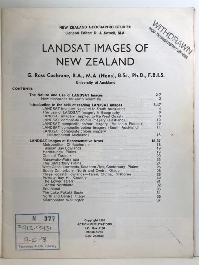 LANDSAT IMAGES OF NEW ZEALAND