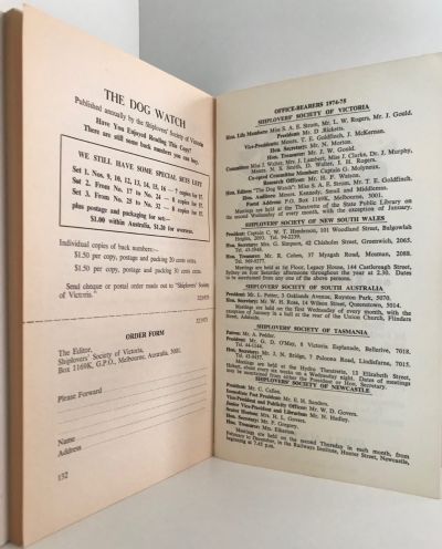 THE DOG WATCH by The Shiplovers' Society of Victoria No. 32, 1975