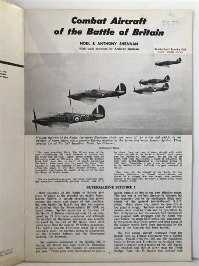 COMBAT AIRCRAFT OF THE BATTLE OF BRITAIN