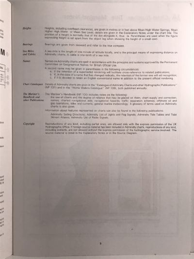 SYMBOLS AND ABBREVIATIONS used on ADMIRALTY CHARTS - Chart 5011, 1991
