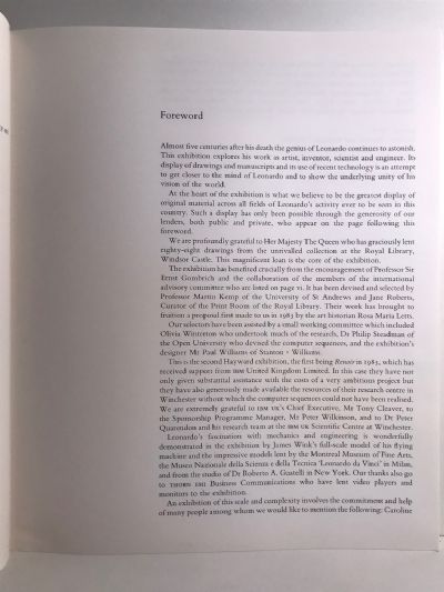 LEONARDO DA VINCI - Hayward Gallery, London 1989