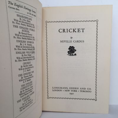 CRICKET: The English Heritage Series