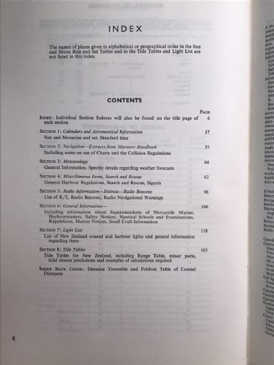 NEW ZEALAND NAUTICAL ALMANAC AND TIDE TABLES 1980